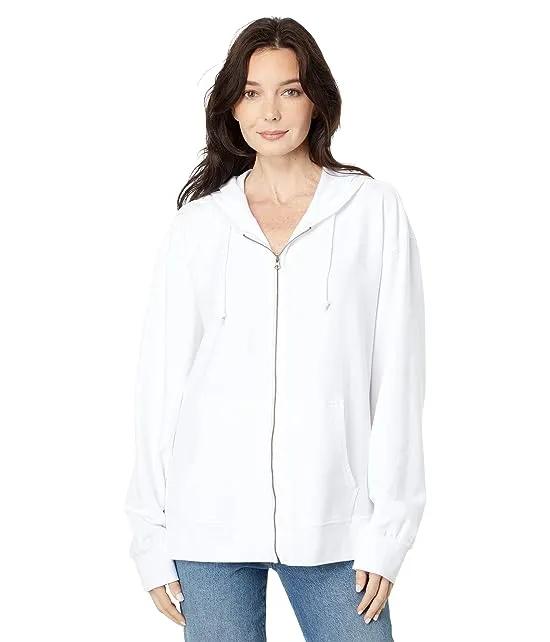 Lightweight French Terry Long Sleeve Zipped-Up Hoodie