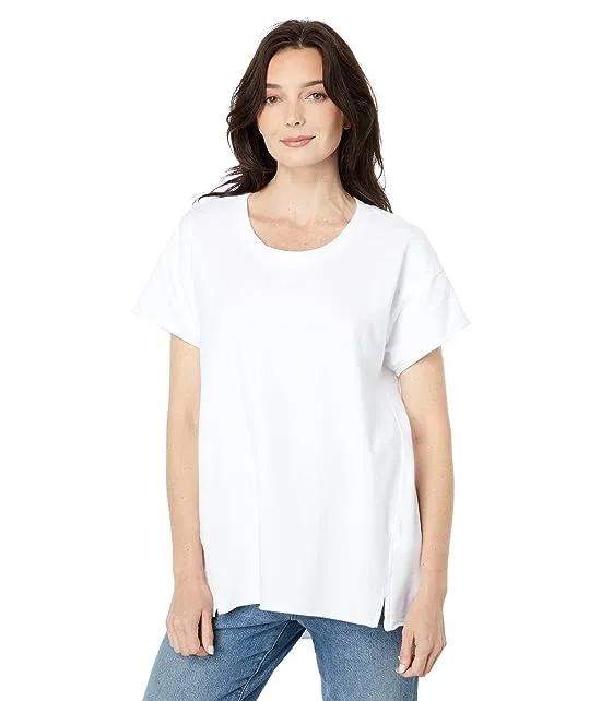 Lightweight French Terry Short Sleeve Crew Neck Top
