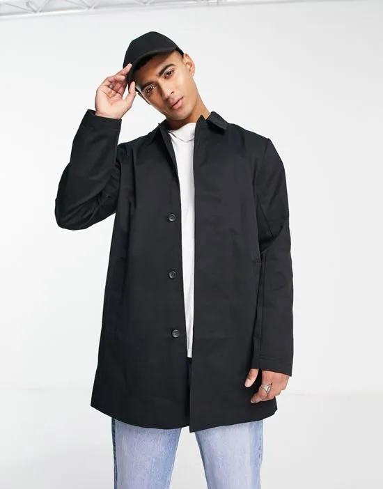 lightweight trench coat in black