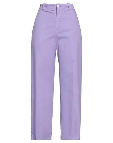 Lilac Cotton twill Casual pants