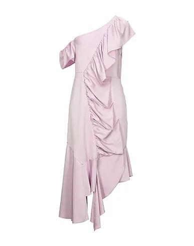 Lilac Cotton twill Midi dress