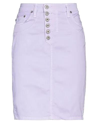 Lilac Cotton twill Mini skirt