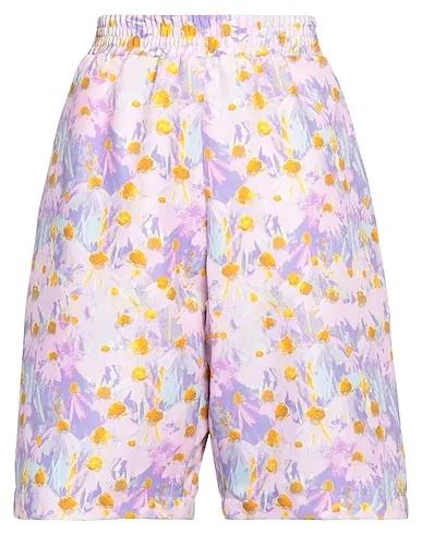 Lilac Cotton twill Shorts & Bermuda