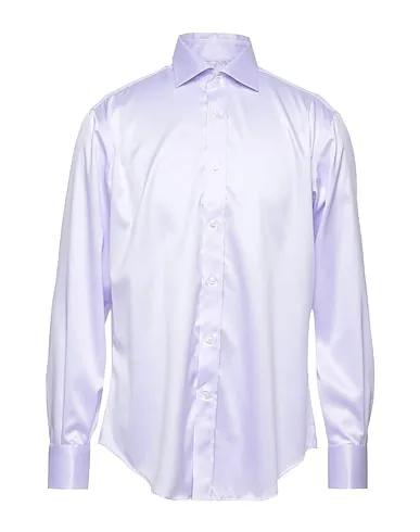 Lilac Cotton twill Solid color shirt