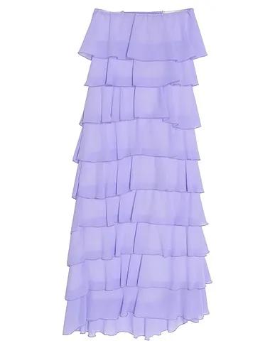 Lilac Crêpe Maxi Skirts