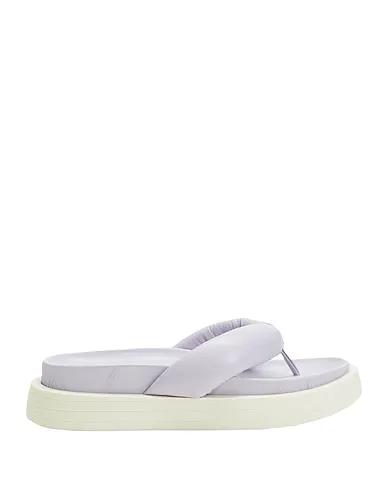Lilac Flip flops CHUNKY PADDED THONG SANDALS
