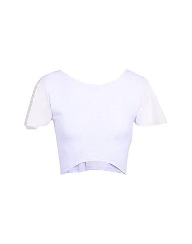 Lilac Jersey Basic T-shirt EXHALE CROP TOP
