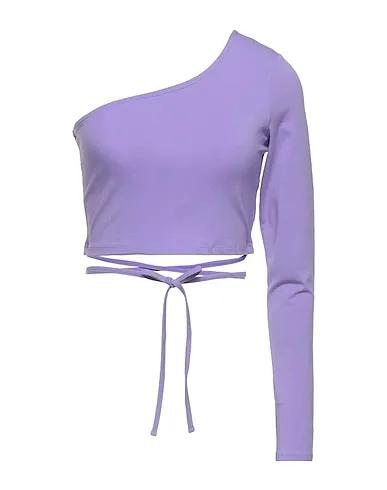 Lilac Jersey One-shoulder top