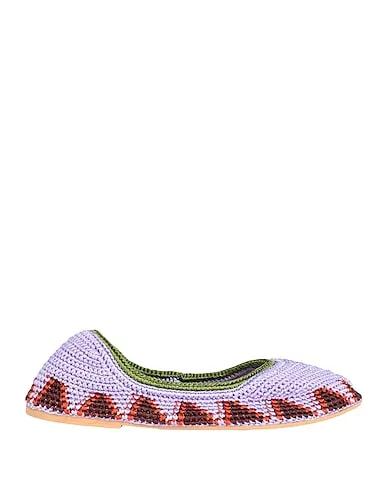 Lilac Knitted Ballet flats
