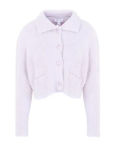 Lilac Knitted Cardigan LILAC KNITTED RIBBED POLO CARDIGAN
