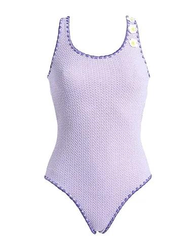 Lilac Knitted One-piece swimsuits