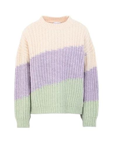 Lilac Knitted Sweater COLOUR BLOCK JUMPER 
