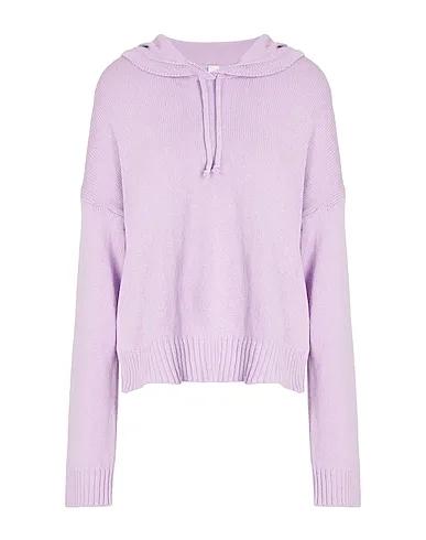 Lilac Knitted Sweater COTTON BOXY FIT HOODIE