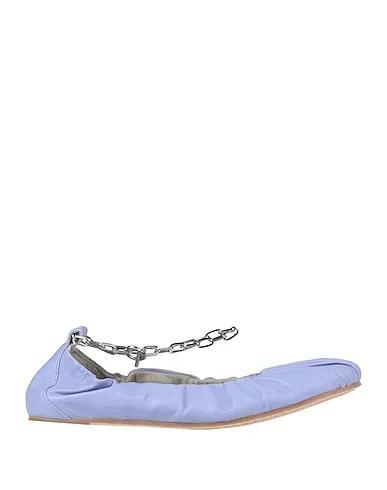 Lilac Leather Ballet flats