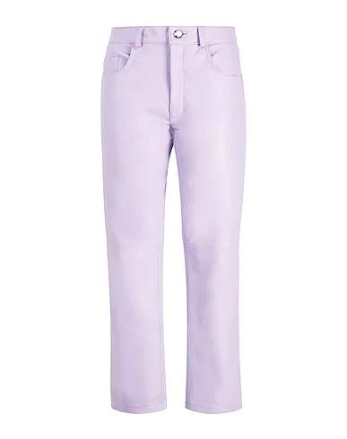 Lilac Leather Casual pants LEATHER STRAIGHT LEG PANTS