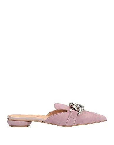 Lilac Leather Mules and clogs