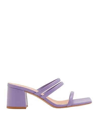 Lilac Leather Sandals LEATHER STRIPE SANDAL
