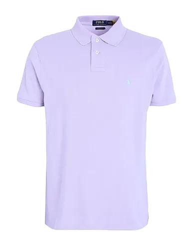 Lilac Piqué Polo shirt CUSTOM SLIM FIT MESH POLO SHIRT