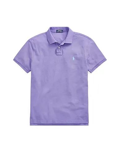 Lilac Piqué Polo shirt SLIM FIT MESH POLO SHIRT