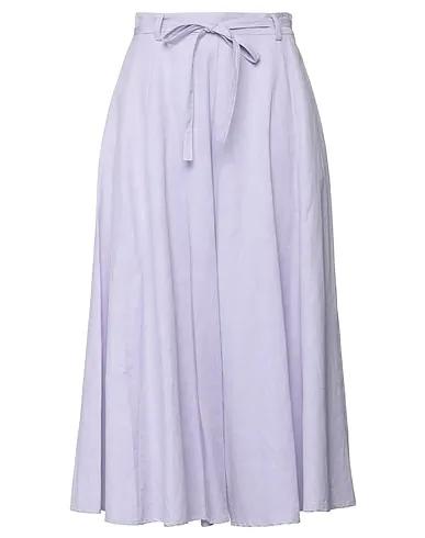 Lilac Plain weave Cropped pants & culottes