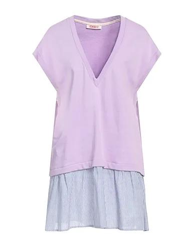 Lilac Plain weave Hooded sweatshirt