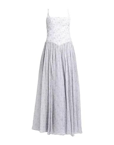 Lilac Plain weave Long dress