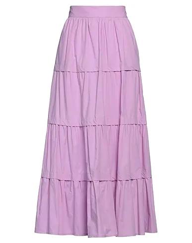 Lilac Plain weave Maxi Skirts