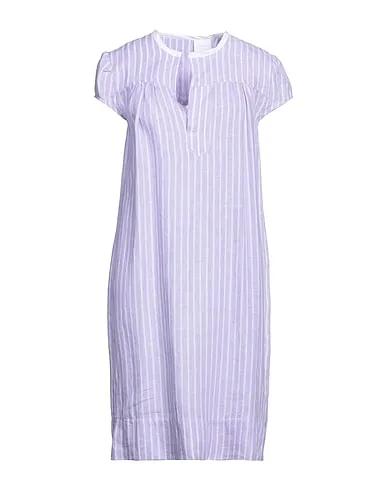 Lilac Plain weave Midi dress