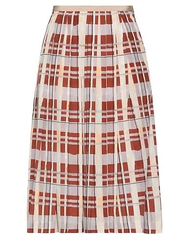 Lilac Plain weave Midi skirt