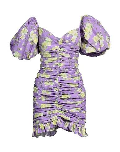 Lilac Plain weave Short dress