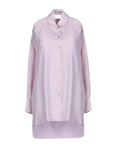Lilac Plain weave Silk shirts & blouses