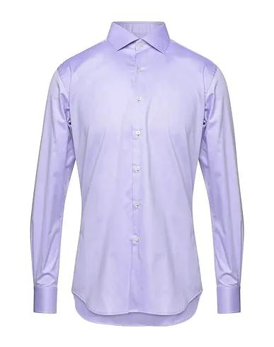 Lilac Plain weave Solid color shirt