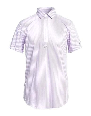 Lilac Plain weave Striped shirt