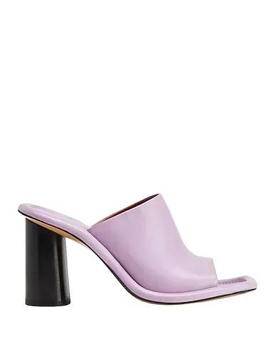 Lilac Sandals LEATHER SQUARE TOE SANDALS
