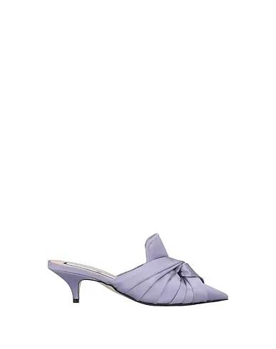 Lilac Satin Mules and clogs