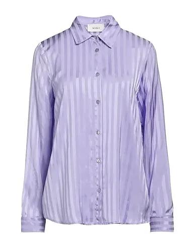 Lilac Satin Striped shirt