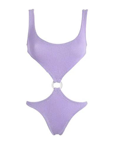 Lilac Synthetic fabric One-piece swimsuits