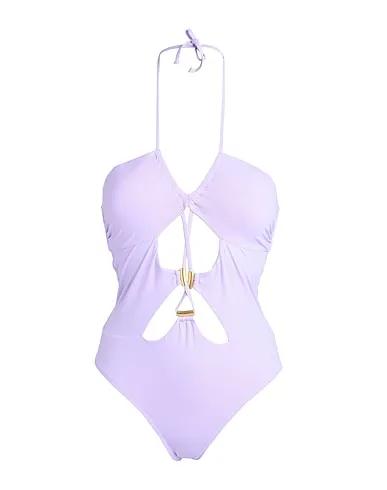 Lilac Synthetic fabric One-piece swimsuits