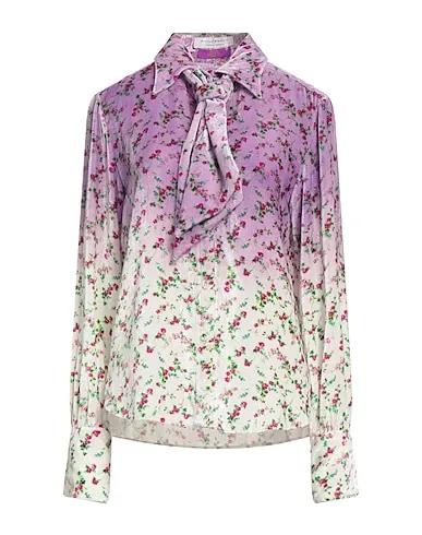 Lilac Velvet Floral shirts & blouses