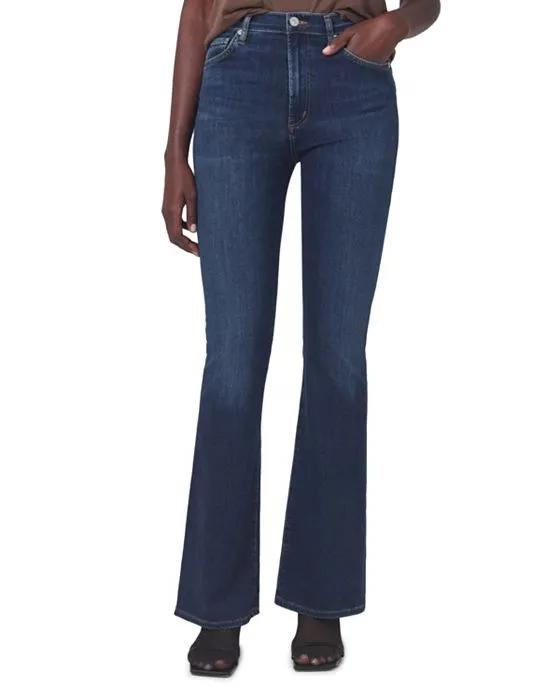 Lilah High Rise Flare Leg Jeans in Morella