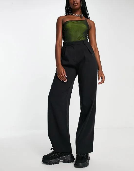 Lilah tailored slouch pants in black