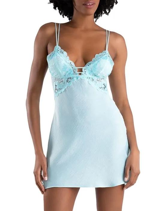 Lilith Two Tone Lace Trim Chemise