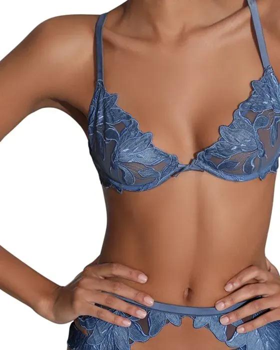 Lily Embroidered Plunge Demi Bra