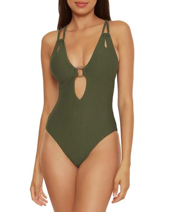 Line in the Sand Lainey Pucker One-Piece Swimsuit