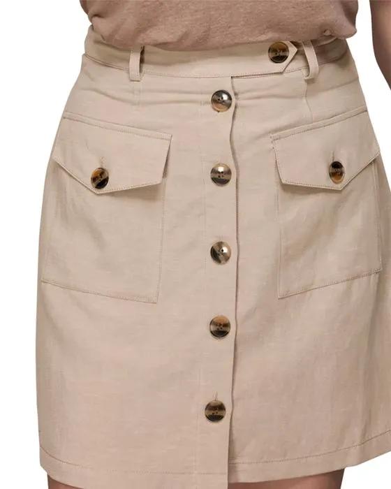 Linen Pocket Mini Skirt