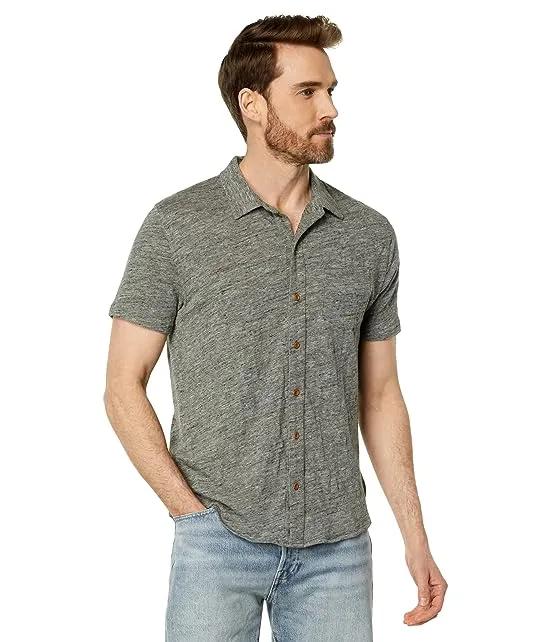 Linen Short Sleeve Button-Up Shirt