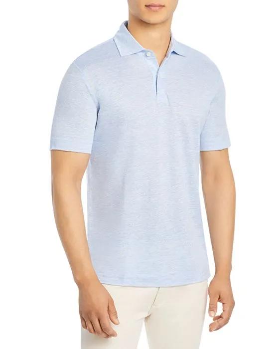 Linen Solid Regular Fit Polo Shirt 
