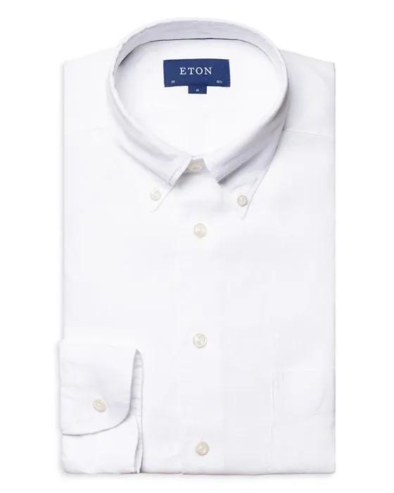 Linen Solid Slim Fit Button Down Shirt