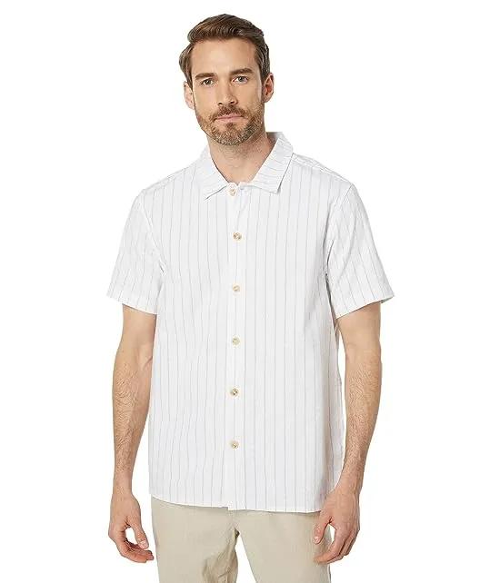 Linen Stripe Short Sleeve Shirt