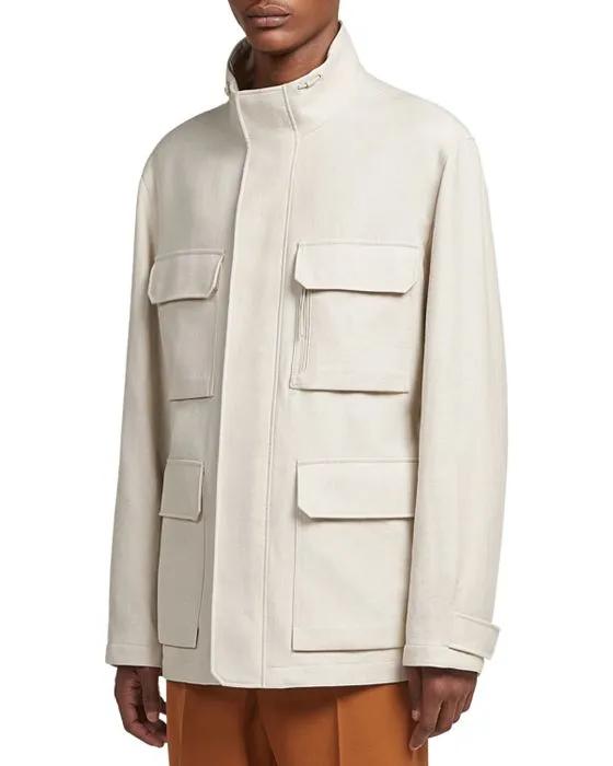 Linen & Wool Padded Field Jacket